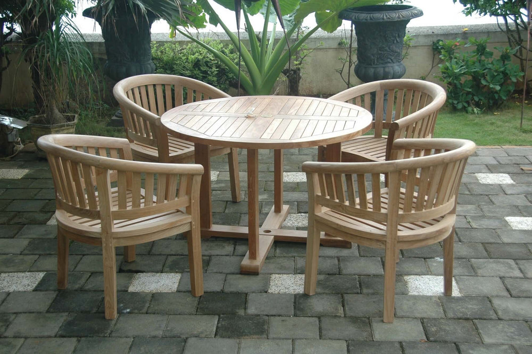 Anderson Teak Tosca 5-Piece Dining Table Set : Set-03