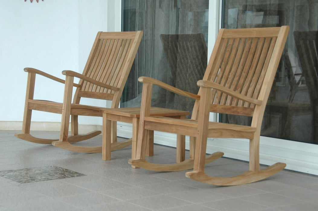 Anderson Teak Del-Amo Bahama 3-Piece Set with Square Side Table : Set-04