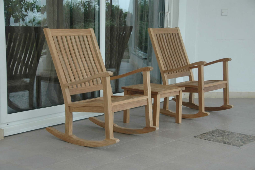 Anderson Teak Del-Amo Bahama 3-Piece Set with Square Side Table : Set-04