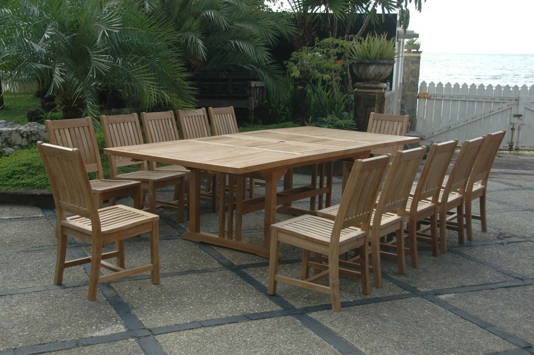 Anderson Teak Sahara Rialto 13-Piece Rectangular Dining Set : Set-08