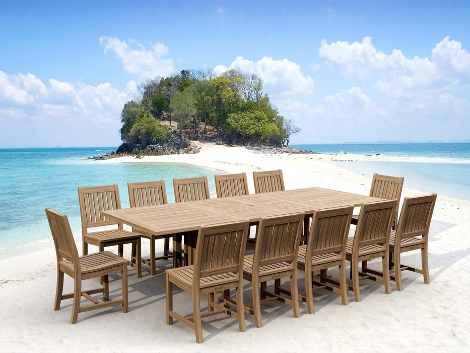 Anderson Teak Sahara Rialto 13-Piece Rectangular Dining Set : Set-08