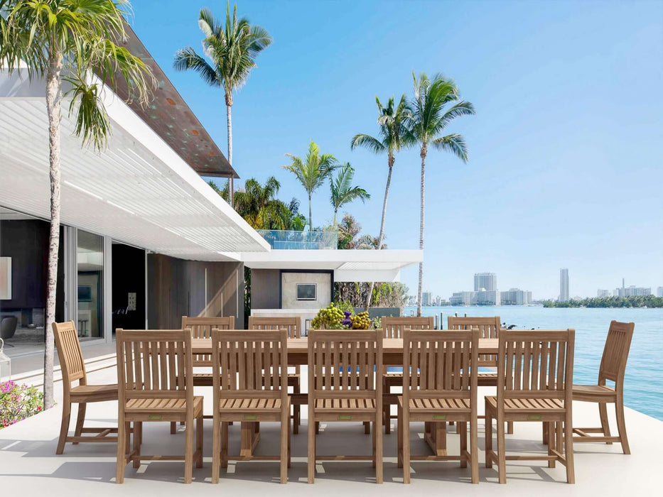 Anderson Teak Sahara Rialto 13-Piece Rectangular Dining Set : Set-08