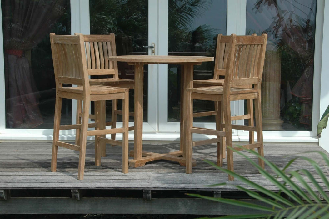 Anderson Teak Bahama Avalon 5-Piece Round Bar Set : Set-09