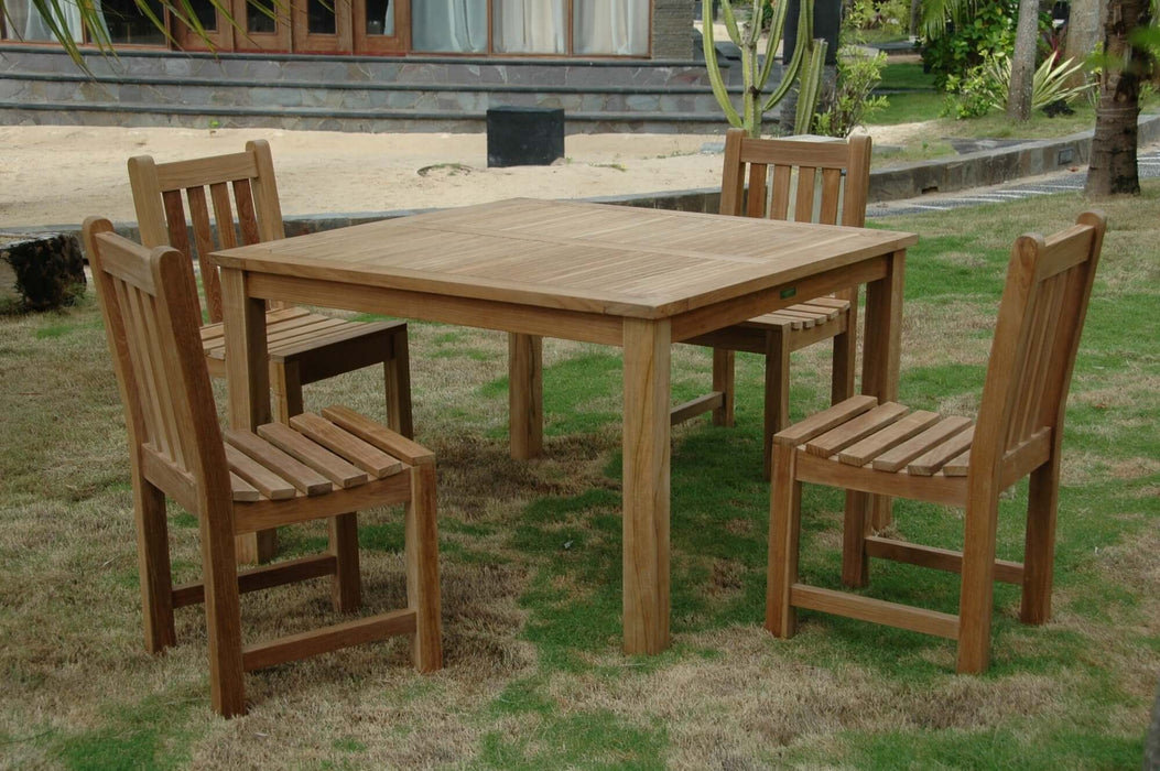 Anderson Teak Windsor Classic Side Chair 5-Piece Dining Table Set : Set-101B