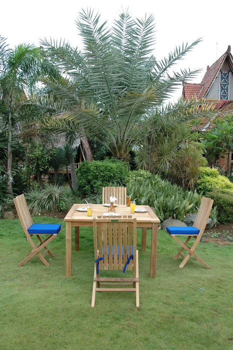 Anderson Teak Windsor Comfort Chair 5-Piece Folding Dining Set : Set-105B