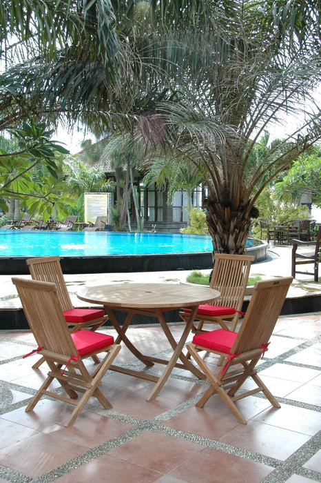 Anderson Teak Classic Bahama 5-Piece Folding Dining Set : Set-107