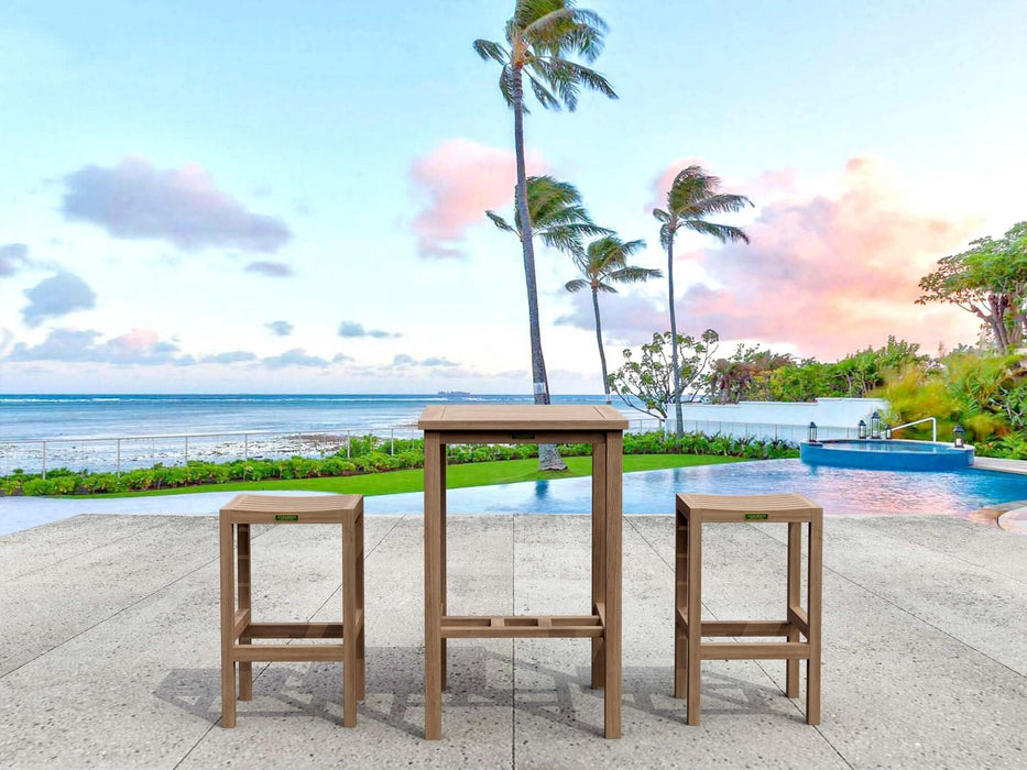 Anderson Teak Bahama Montego 3-Piece Square Bar Set : Set-113A