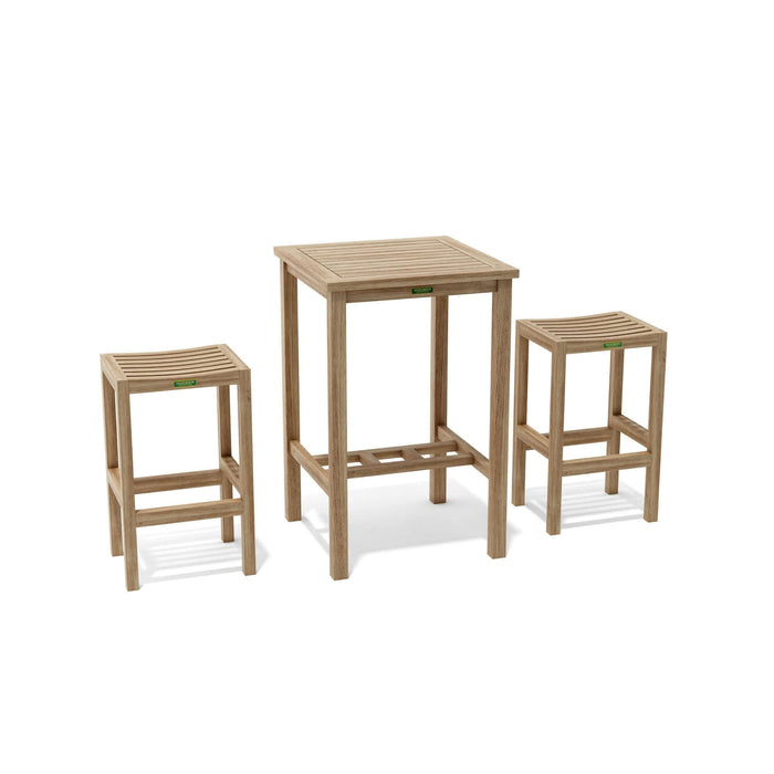 Anderson Teak Bahama Montego 3-Piece Square Bar Set : Set-113A