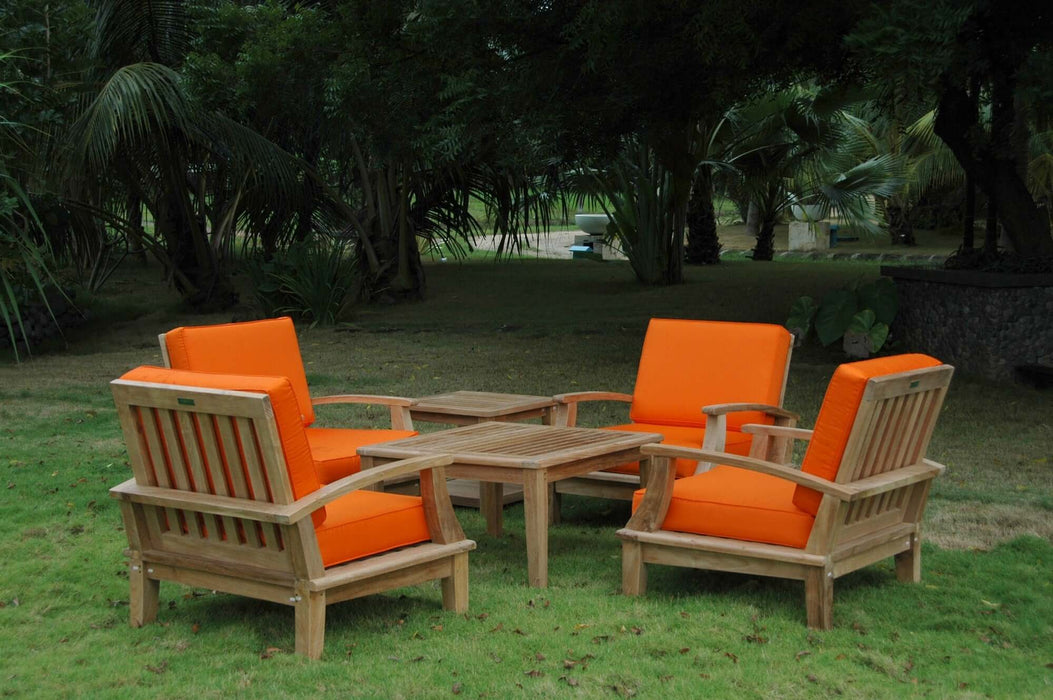 Anderson Teak Brianna Bahama 6-Piece Deep Seating Armchair Set : Set-114