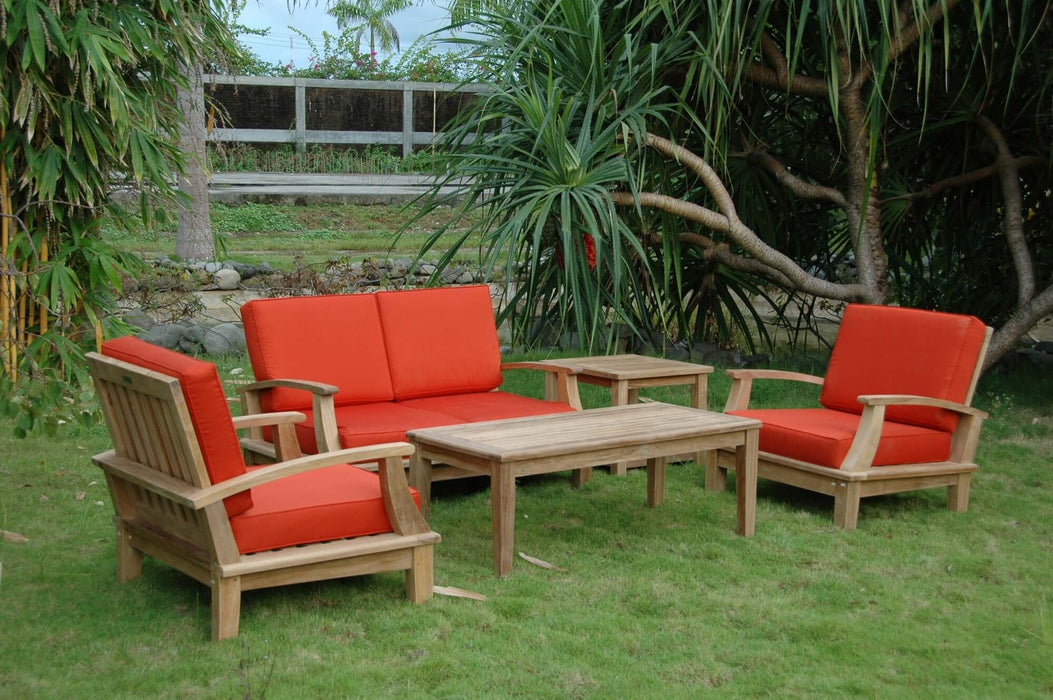Anderson Teak Brianna Bahama 5-Piece Deep Seating Loveseat Set : Set-115