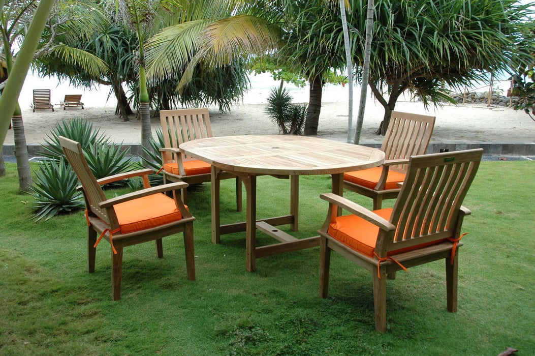 Anderson Teak Bahama Brianna 5-Piece Extension Dining Set : Set-119B