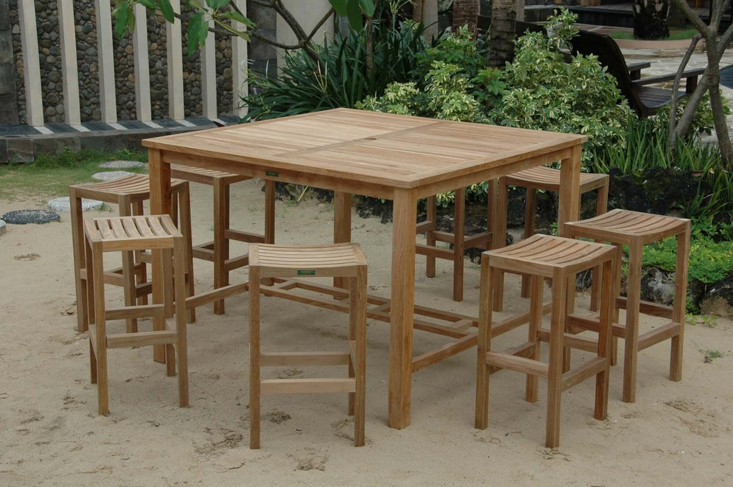 Anderson Teak Windsor Montego 9-Piece Square Bar Set : Set-120
