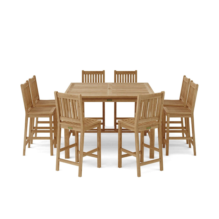 Anderson Teak Windsor Avalon 9-Piece Square Bar Set : Set-121