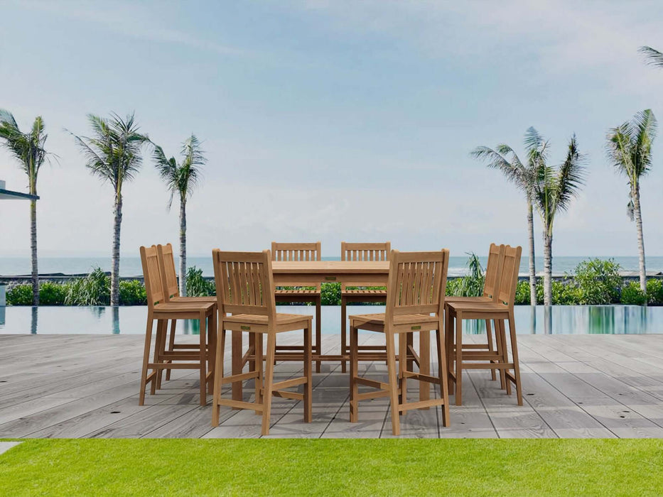 Anderson Teak Windsor Avalon 9-Piece Square Bar Set : Set-121