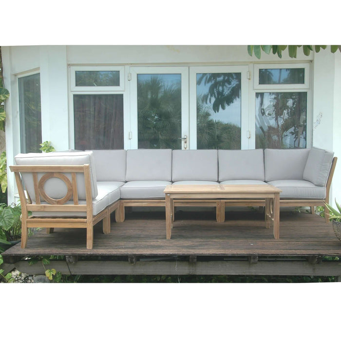 Anderson Teak Natsepa 8-Piece Modular Set with Coffee Table : Set-136