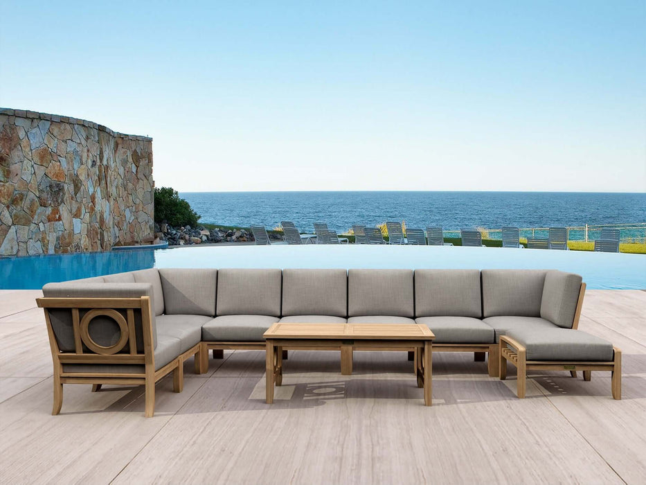 Anderson Teak Natsepa 10-Piece Modular Set with Coffee Table & Ottoman : Set-137