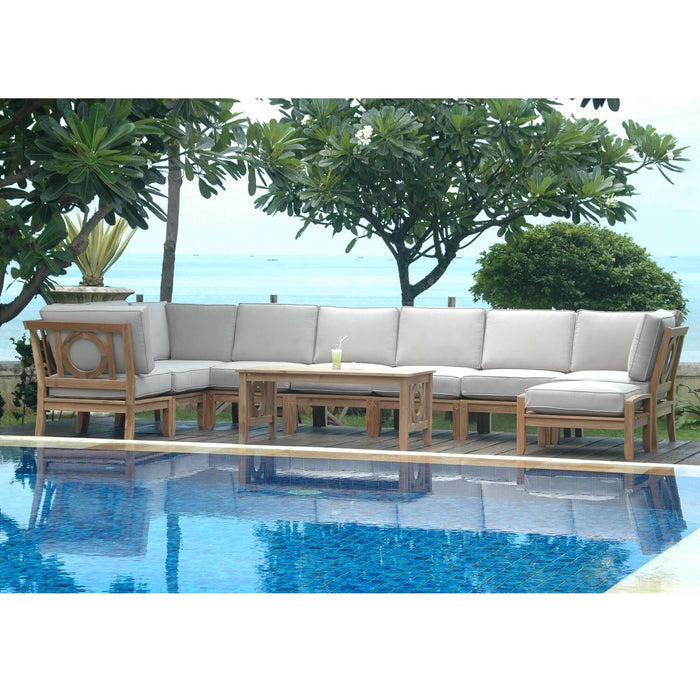 Anderson Teak Natsepa 10-Piece Modular Set with Coffee Table & Ottoman : Set-137