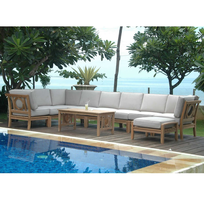 Anderson Teak Natsepa 10-Piece Modular Set with Coffee Table & Ottoman : Set-137