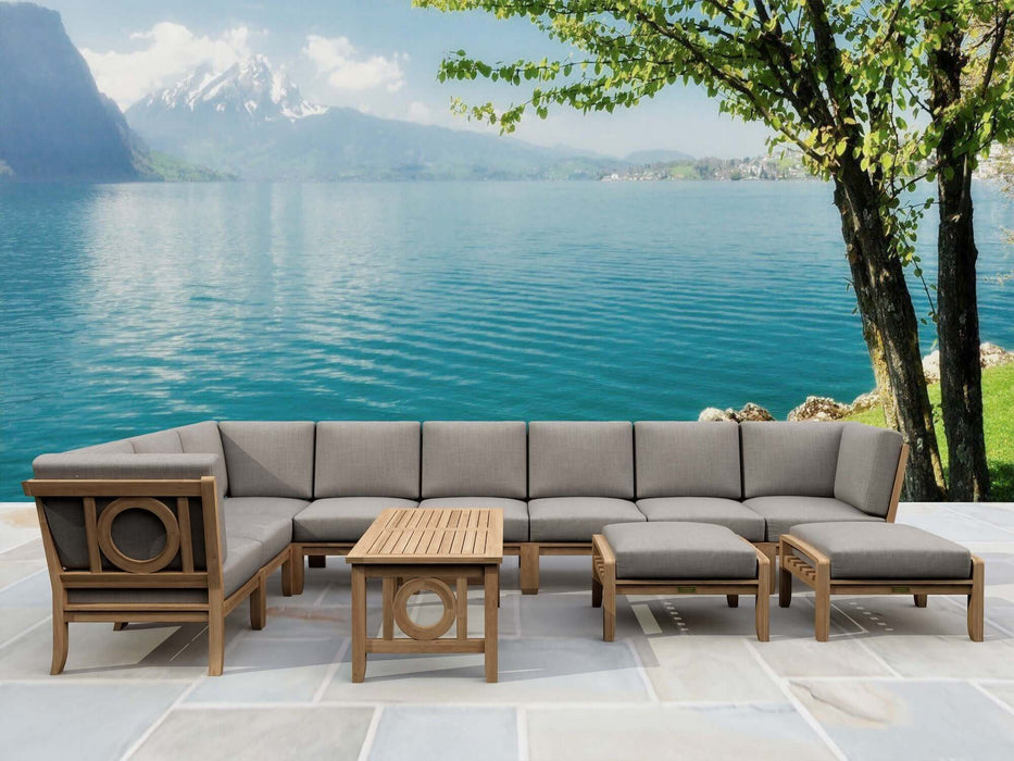 Anderson Teak Natsepa 11-Piece Modular Set with Coffee Table & 2 Ottomans : Set-138