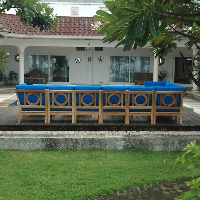 Anderson Teak Natsepa 11-Piece Modular Set with Coffee Table & 2 Ottomans : Set-138