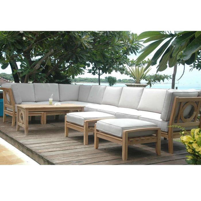 Anderson Teak Natsepa 11-Piece Modular Set with Coffee Table & 2 Ottomans : Set-138