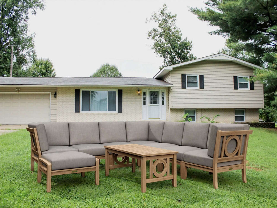 Anderson Teak Natsepa 9-Piece Modular Set A with Coffee Table & Ottoman : Set-139