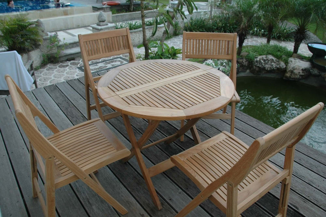 Anderson Teak Windsor 5-Piece Round Bistro Set : Set-24