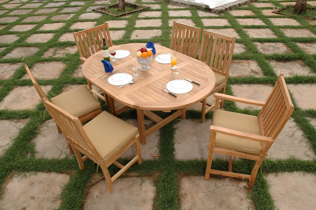 Anderson Teak Bahama Wilshire 7-Piece Extension Dining Set : Set-26