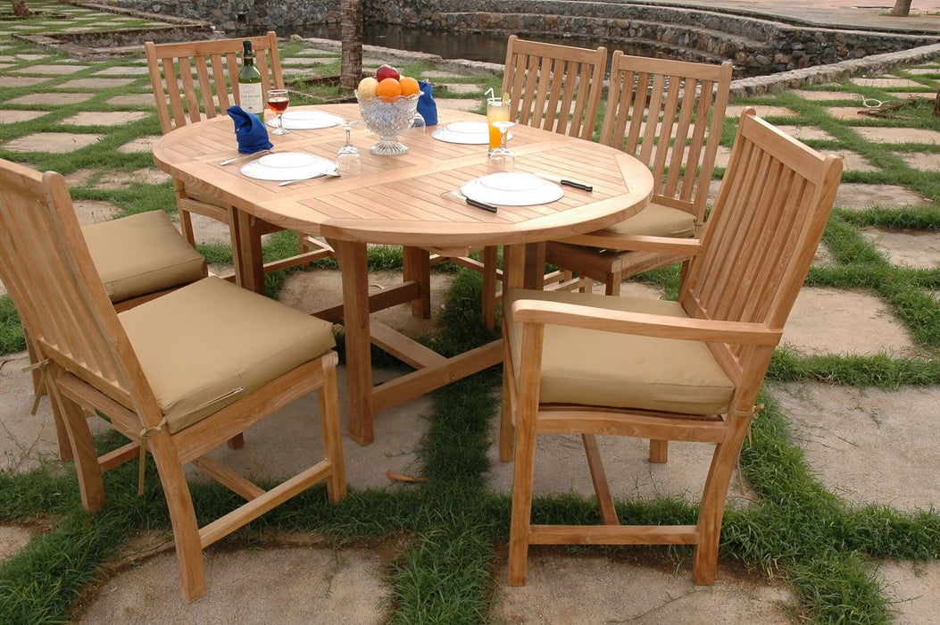 Anderson Teak Bahama Wilshire 7-Piece Extension Dining Set : Set-26