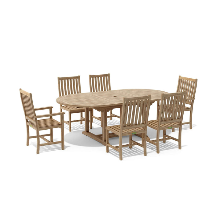 Anderson Teak Bahama Wilshire 7-Piece Extension Dining Set : Set-26