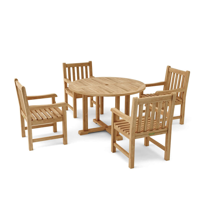 Anderson Teak Tosca Classic Armchair 5-Piece Dining Set : Set-27