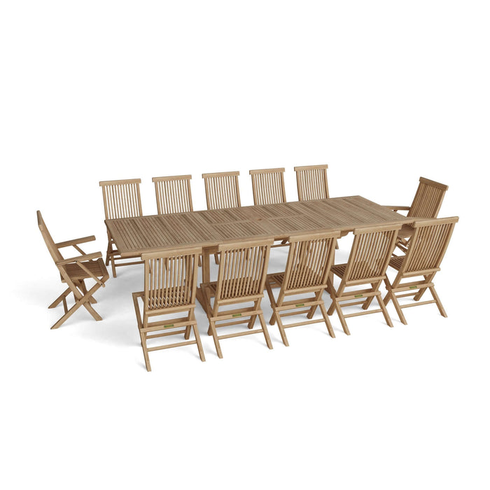 Anderson Teak Valencia Classic 13-Piece Dining Set : Set-32A