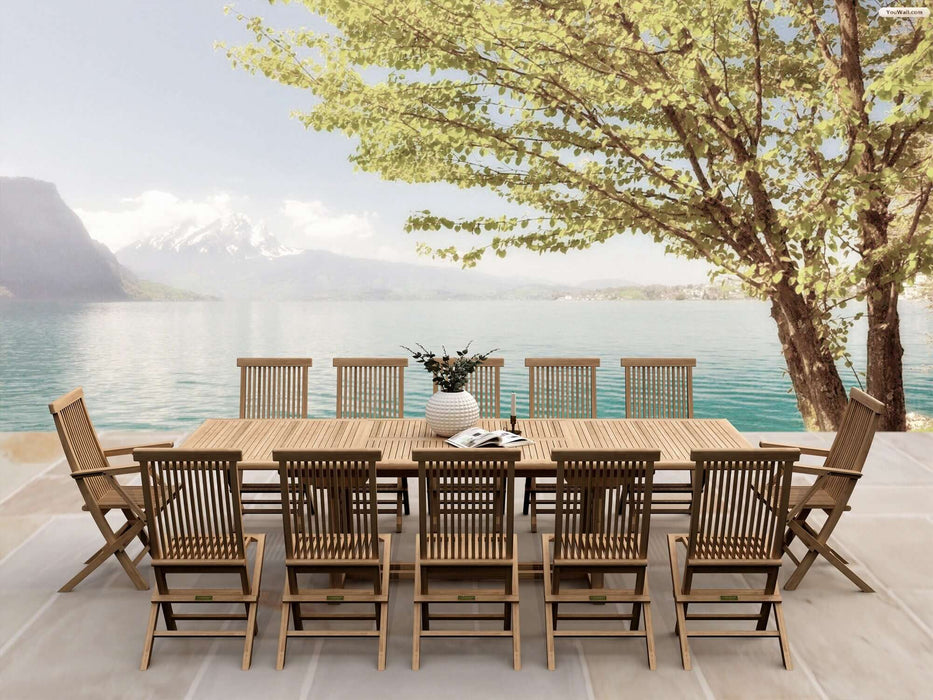 Anderson Teak Valencia Classic 13-Piece Dining Set : Set-32A