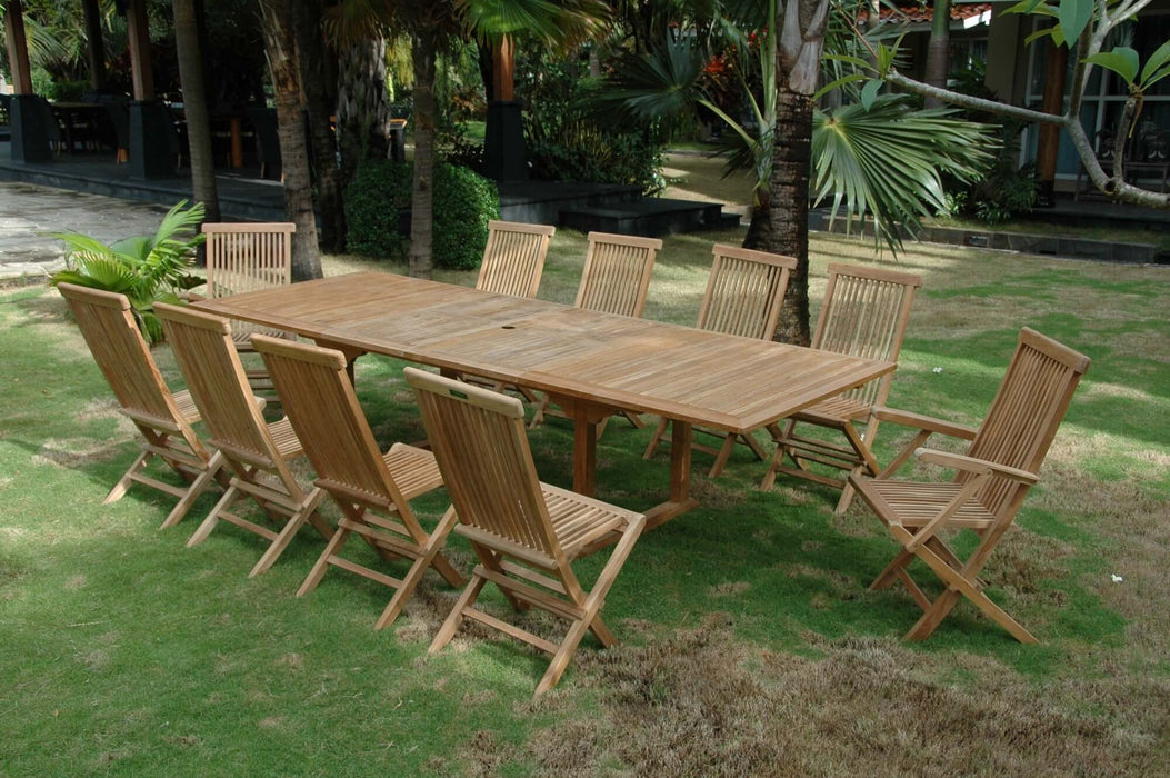 Anderson Teak Valencia Classic 11-Piece Dining Set : Set-32B