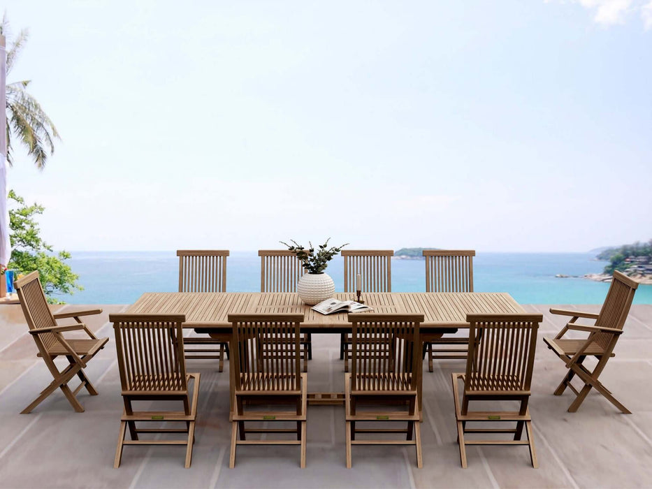 Anderson Teak Valencia Classic 11-Piece Dining Set : Set-32B