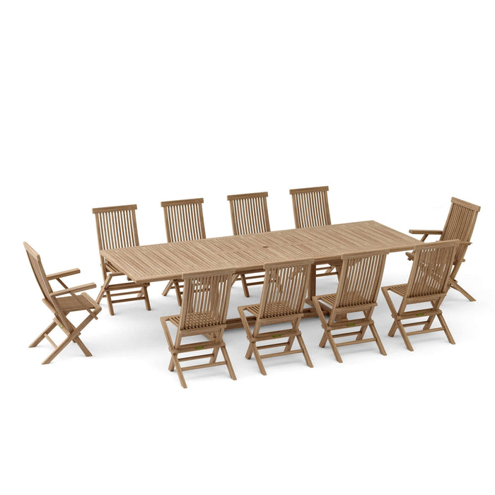 Anderson Teak Valencia Classic 11-Piece Dining Set : Set-32B