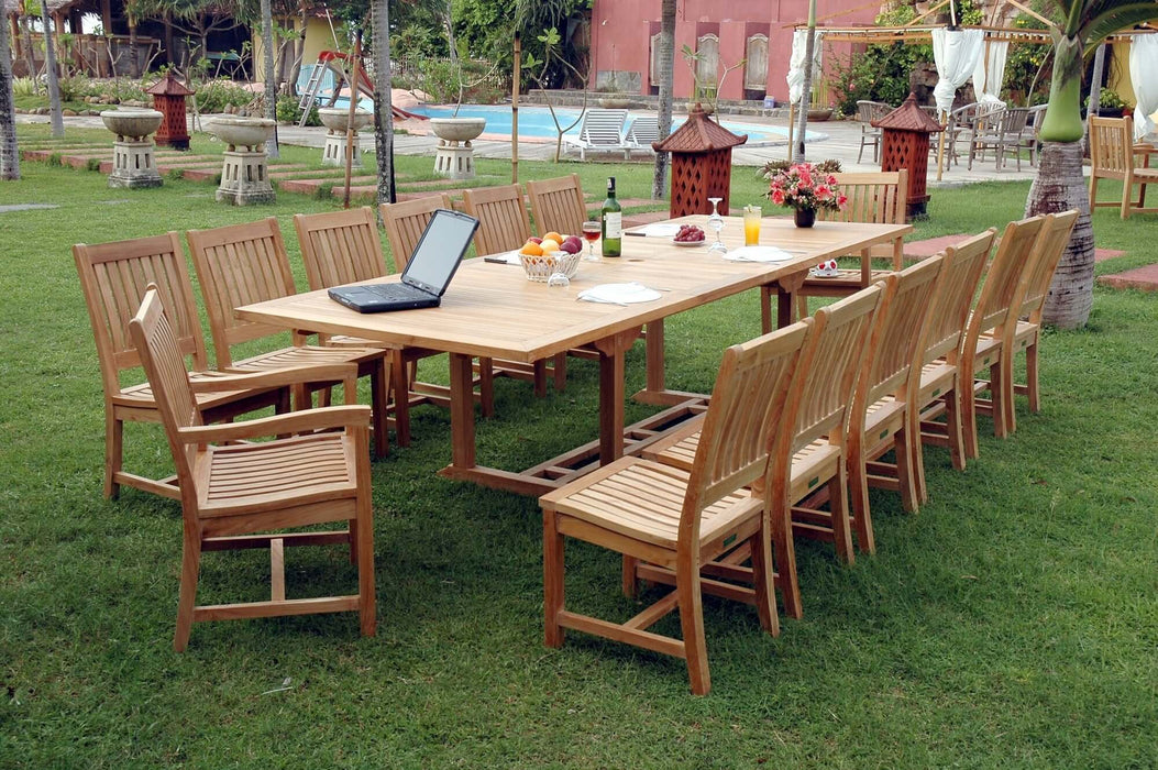Anderson Teak Valencia Rialto 15-Piece Dining Set : Set-33