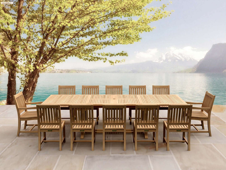 Anderson Teak Valencia Rialto 13-Piece Dining Set : Set-33A