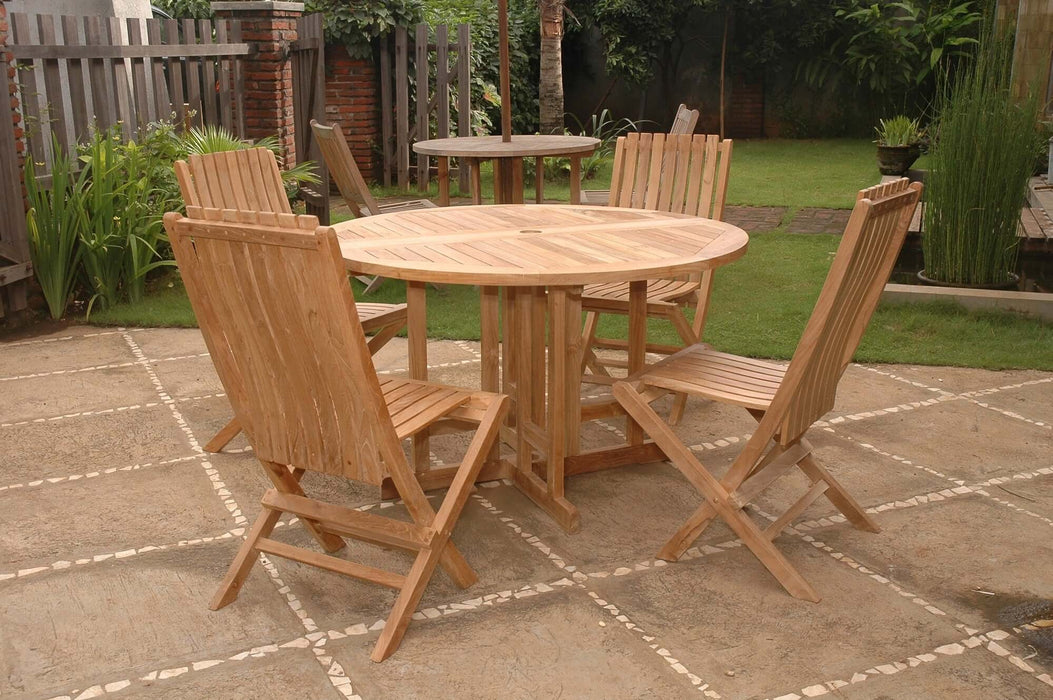 Anderson Teak Butterfly Comfort 5-Piece Dining Table Set : Set-34