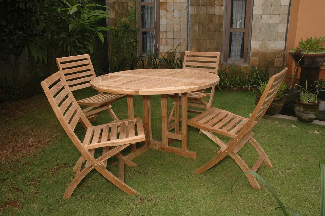 Anderson Teak Andrew Butterfly Folding 5-pieces Dining Set : Set-35