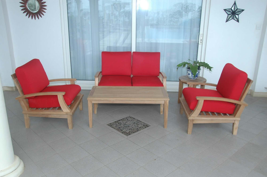 Anderson Teak Brianna 5-Piece Deep Seating Loveseat Set : Set-42