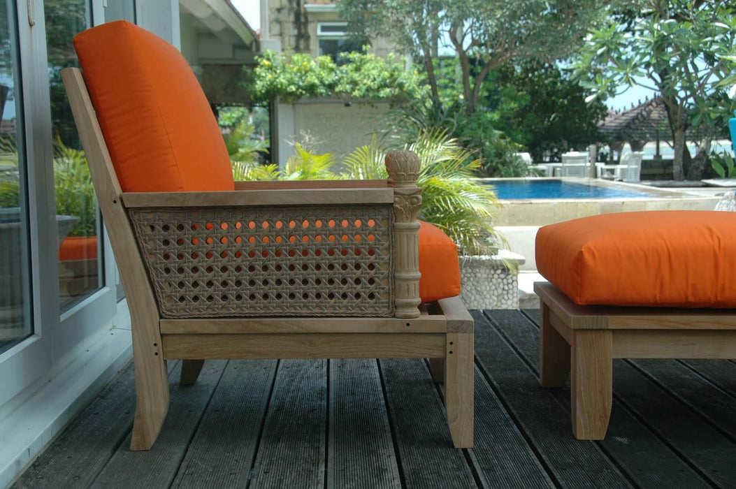 Anderson Teak Luxe 2-Piece Armchair & Ottoman Set : Set-70