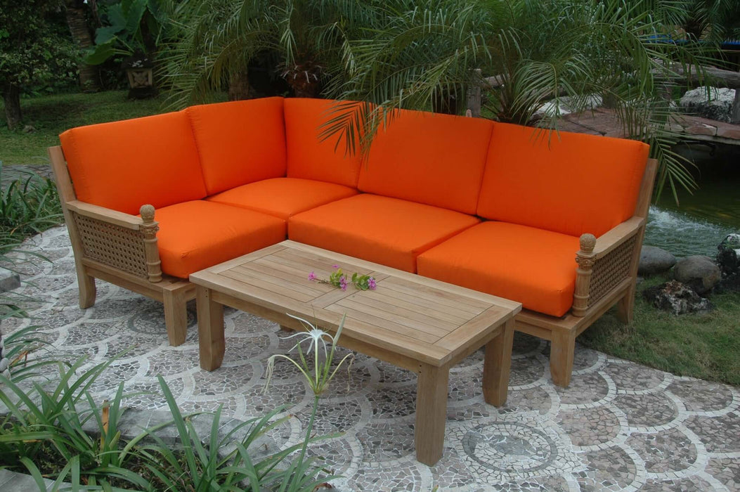 Anderson Teak Luxe 5-Piece Modular Set With Coffee Table : Set-71