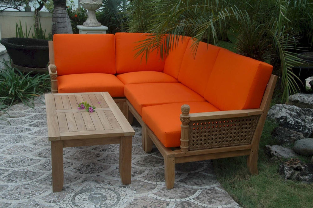 Anderson Teak Luxe 5-Piece Modular Set With Coffee Table : Set-71