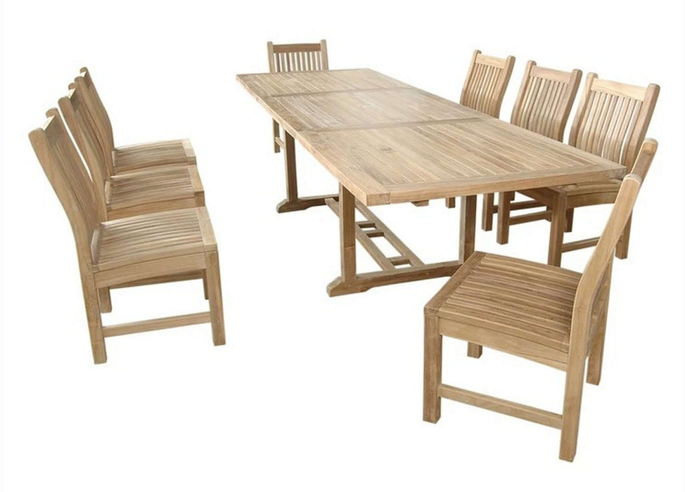 Anderson Teak Bahama Sahara 9-Piece 10' Rectangular Dining Set : Set-79