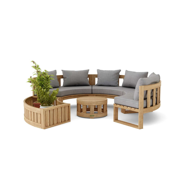 Anderson Teak SET-808 Circular Modular Deep Seating Set : SET-808
