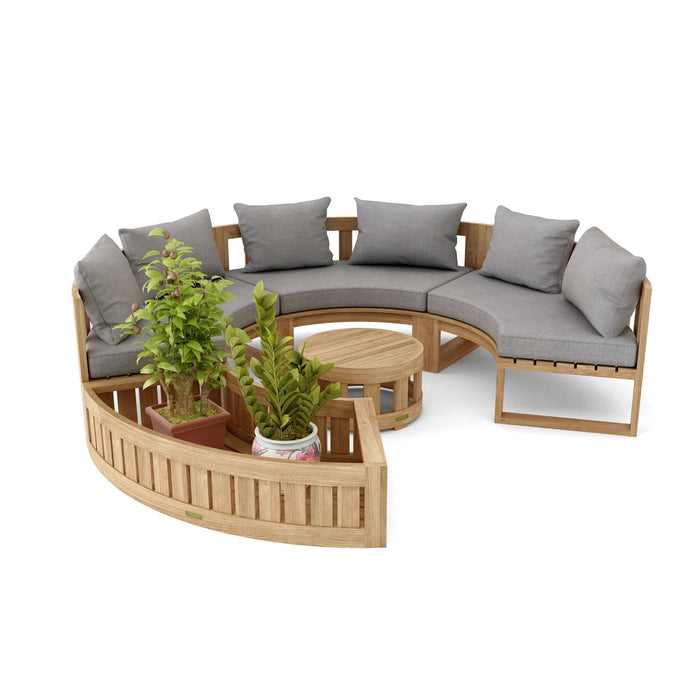 Anderson Teak SET-808 Circular Modular Deep Seating Set : SET-808