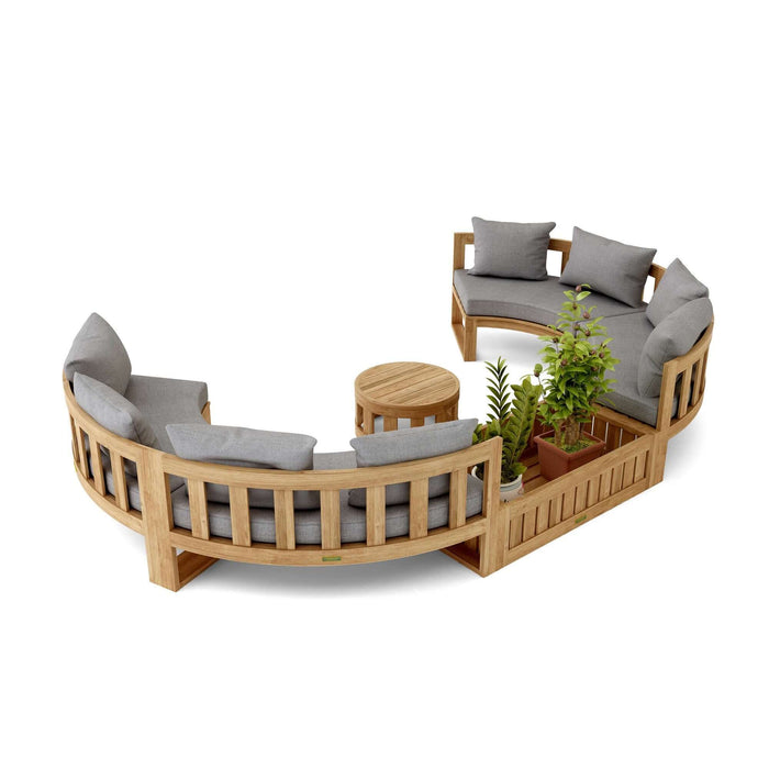 Anderson Teak SET-809 Circular Modular Deep Seating Set : SET-809