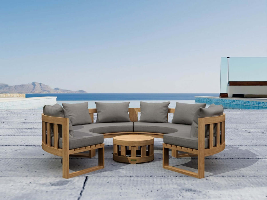 Anderson Teak SET-810 Circular Modular Deep Seating Set : SET-810