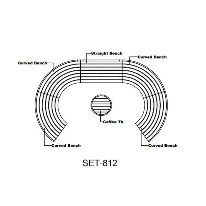 Anderson Teak SET-812 Circular Modular Deep Seating Set : SET-812
